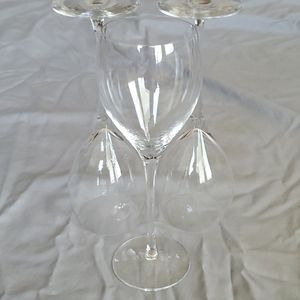Set of 3 Crystal White Wine Glases